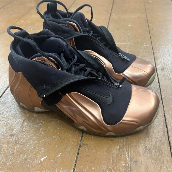 Vintage 2014 Nike Air Flightposite Basketball Shoes Mens Size 10 Copper - Picture 4 of 6